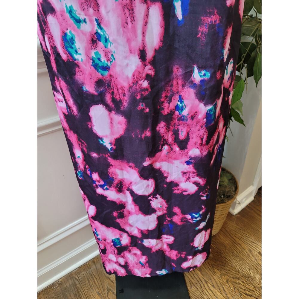 Vila Slip Dress Women's Size Small Purple Pink Abstract Sweetheart Casual Party - Picture 5 of 11